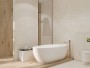 Stone effect Ivory/Cream/Beige Large Format Over 600x600 Porcelain for Wall/Floor; Finish - Matt